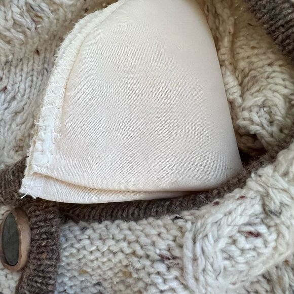 Obermeyer Vintage Sweater Cable Knit Cardigan Jacket Embroidered Ski Size XL - Picture 9 of 11